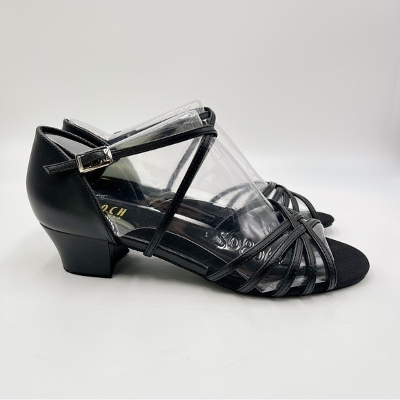 NEW Bloch Size 8 Womens S0806L Annabella Black Leather Latin Dance Shoes Heels‎ - Picture 2 of 12